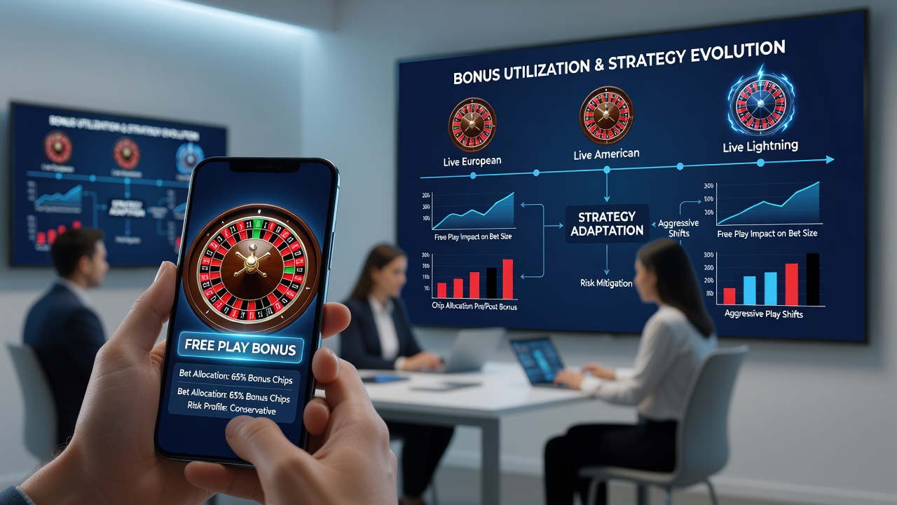 Live Dealer bei mobiler Roulette-Session mit Fokus auf Bonus-Tracking